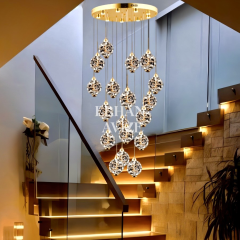 EAPV-105 18'Lİ Gold Kristal Sarkıt LED Avize