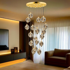 EAPV-105 18'Lİ Gold Kristal Sarkıt LED Avize