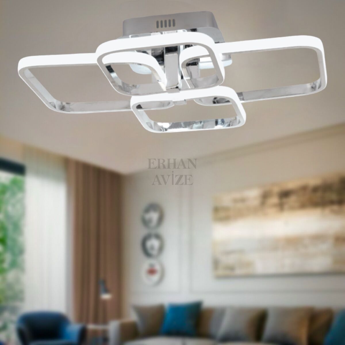 EAAD-109 Plafonyer Krom LED Avize