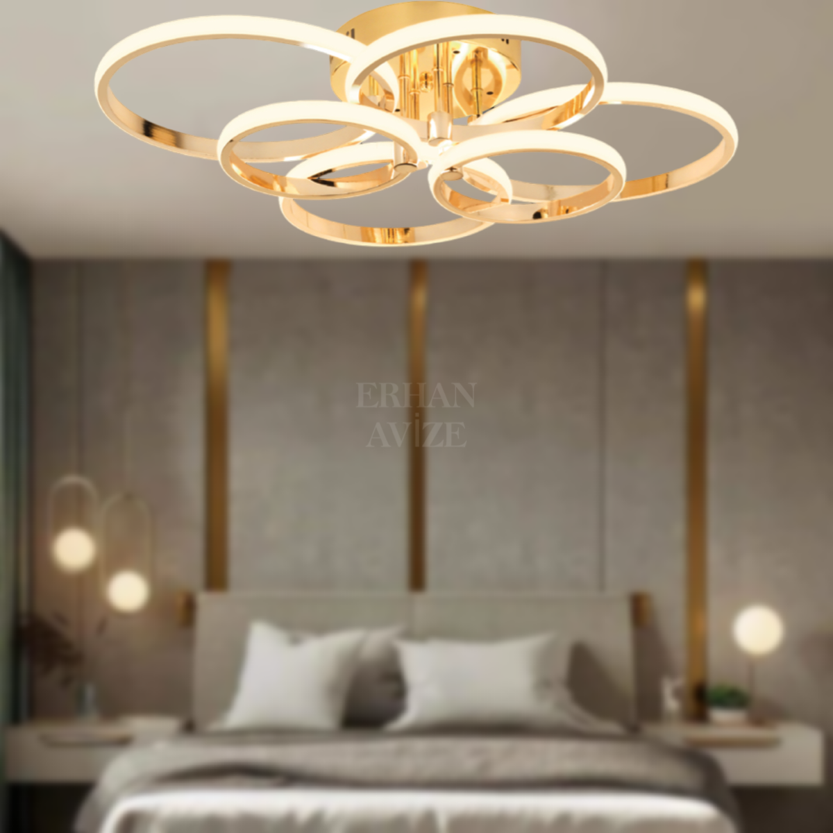 EAAD-144 Plafonyer Gold LED Avize