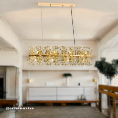 EADM-21 100cm Yemek Masası Kristal Avize