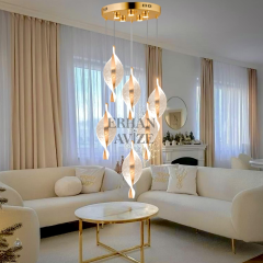 EASD-128 6'LI Sarkıt Gold LED Avize