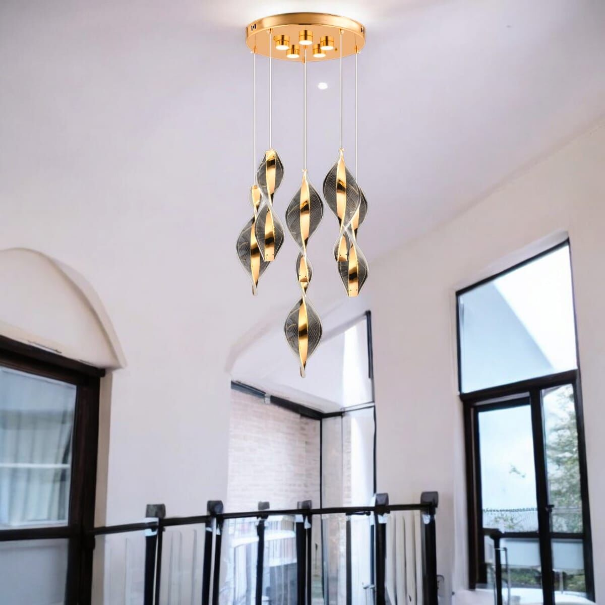 EASD-128 6'LI Sarkıt Gold LED Avize