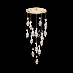 EASD-128 15'Lİ Sarkıt Gold LED Avize