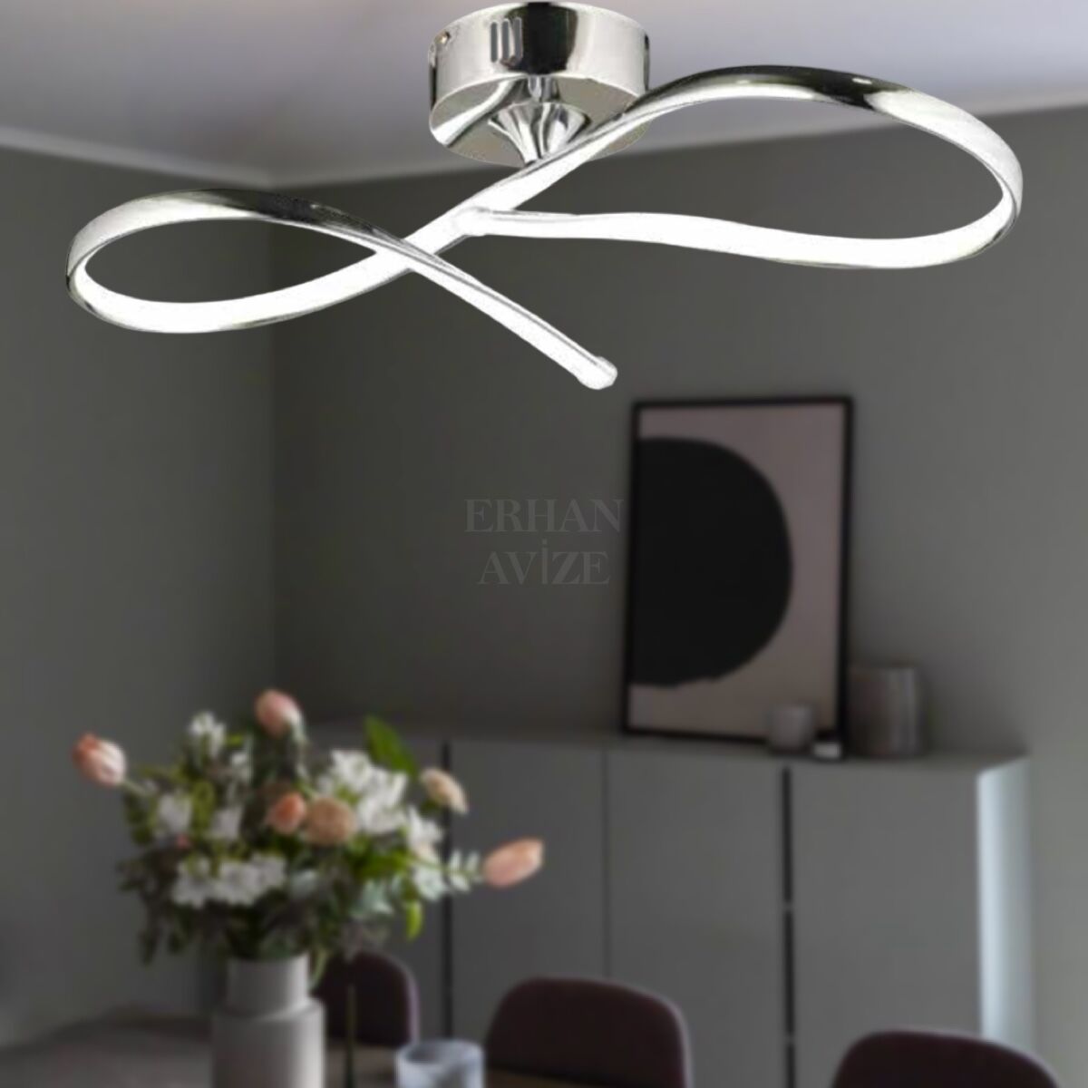 EAAD-62 Plafonyer Krom LED Avize