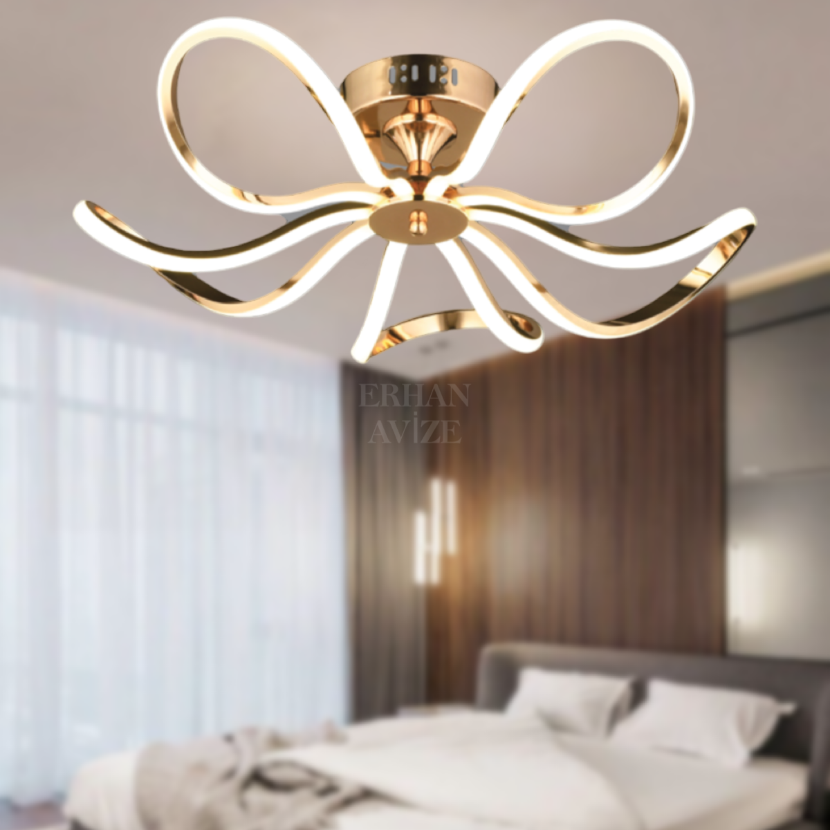 EAAD-23 Plafonyer Gold LED Avize