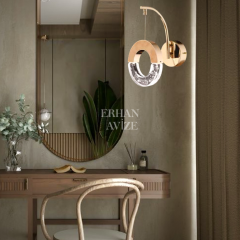 EAPV-114 Gold Kristal Detaylı LED Aplik