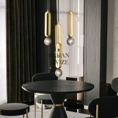 EASD-28 4'lü Eskitme Kristal Detaylı LED Avize