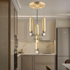 EASD-28 4'lü Eskitme Kristal Detaylı LED Avize