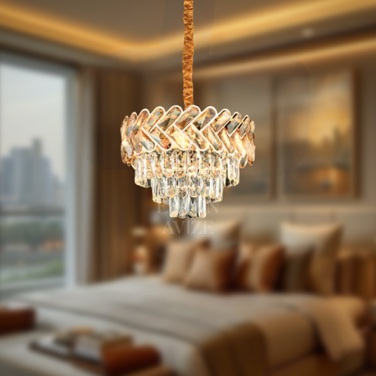 EAML-03 Kristal 40’lık Gold Avize