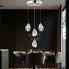 EAPV-163 4'lü Gold Kristal Detaylı LED Avize