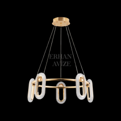 EASD-74 Yuvarlak Gold LED Avize