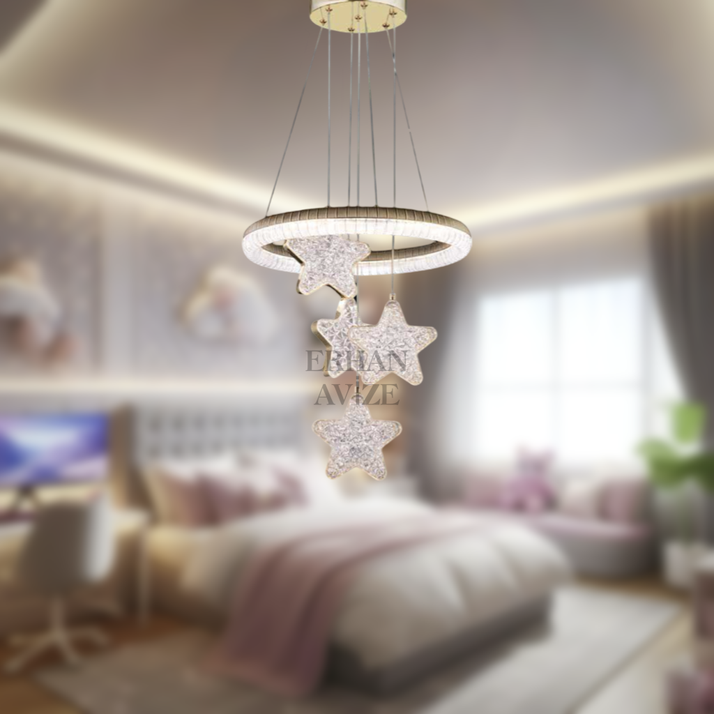 EASD-218 3’lü Sarkıt Gold LED Avize