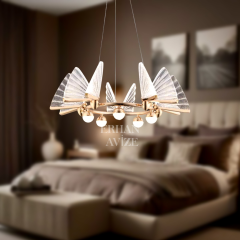 EASD-76 6'lı Modern Kelebek Dizaynlı LED Avize