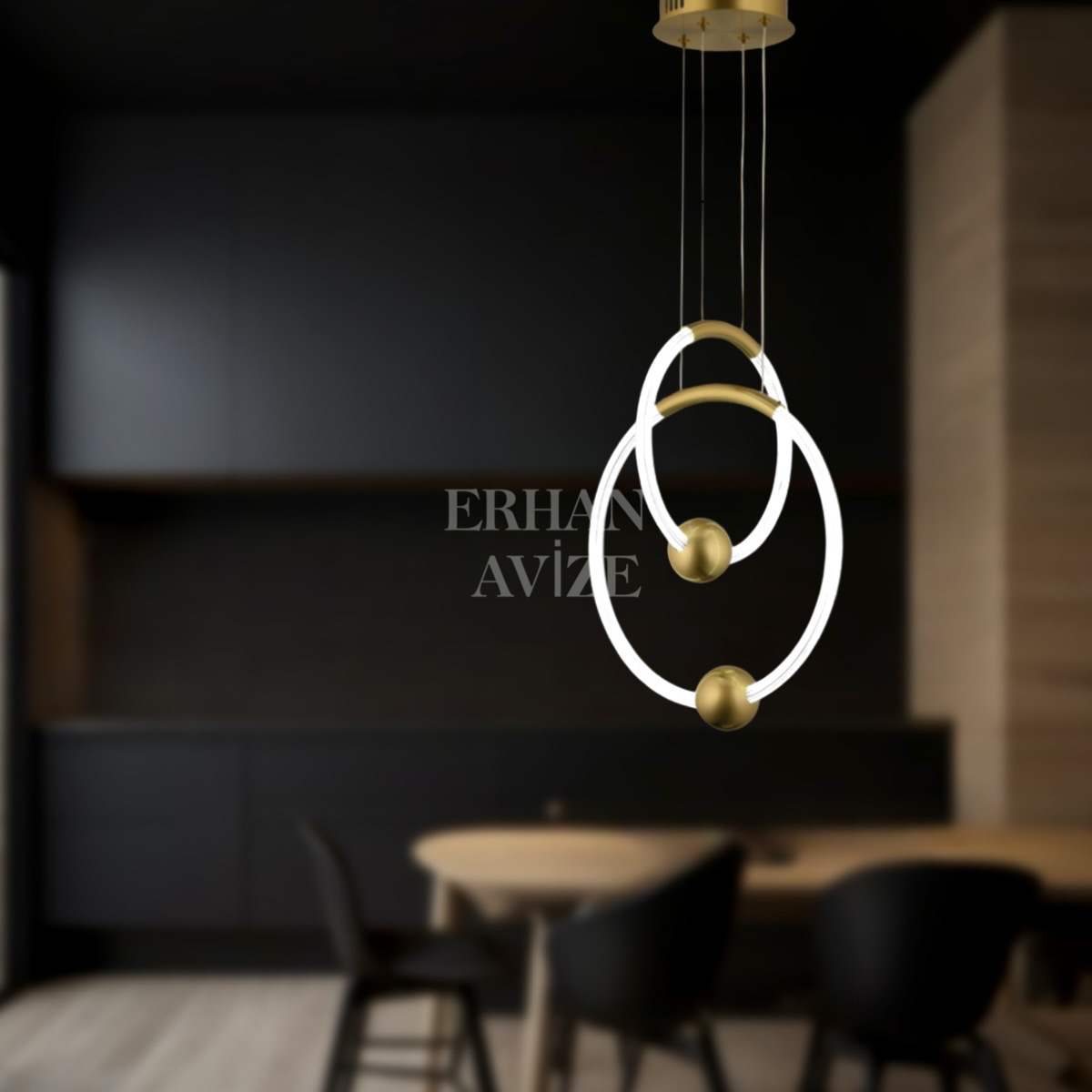 EASD-113 Çift Halkalı LED Avize