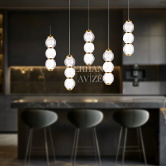 EASD-08 5'li Sıralı Yemek Masası LED Avize