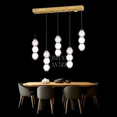 EASD-08 5'li Sıralı Yemek Masası LED Avize