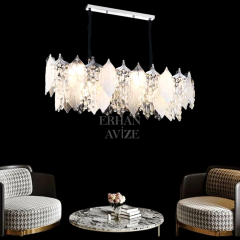 EADM-34 Kristal 100’lük Kristal Krom Avize