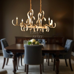 EADM-24 Kollu Kristal detaylı YM Gold Avize