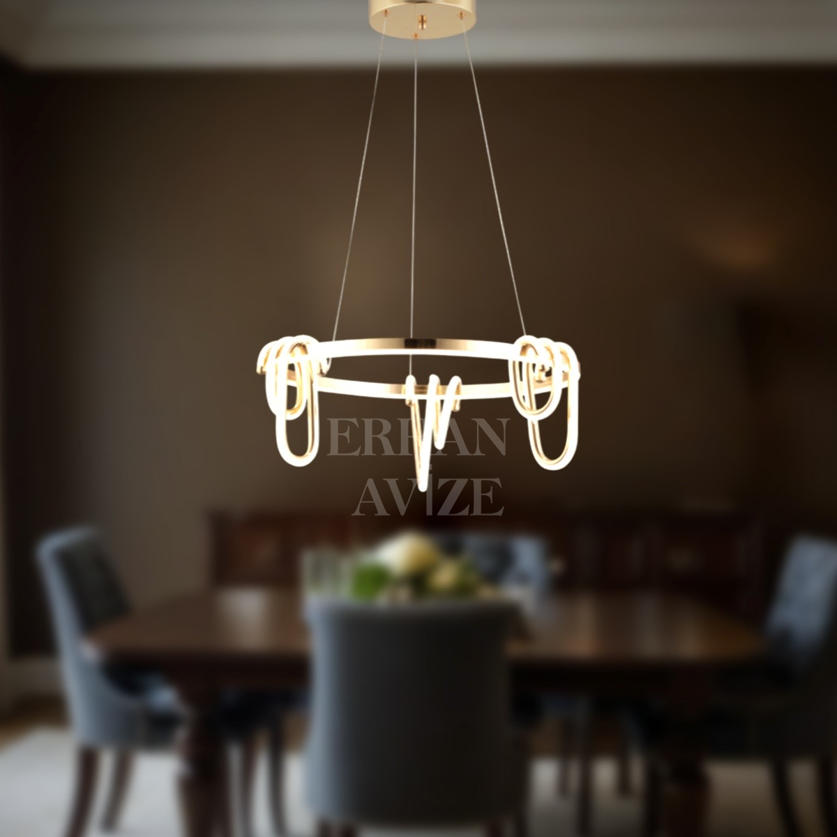 EASD-79 50’lik  Gold LED Avize