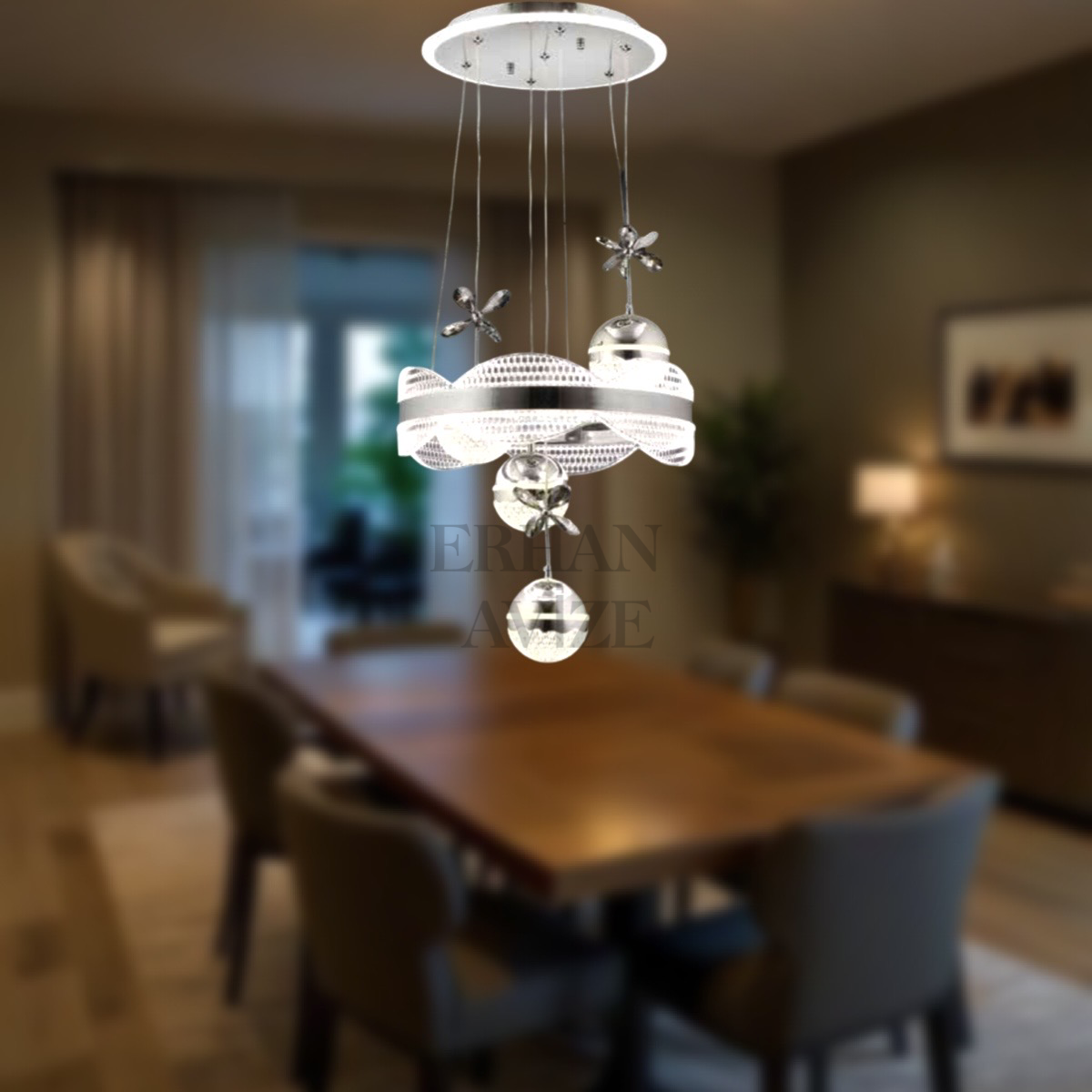 EASD-130 Krom LED Avize