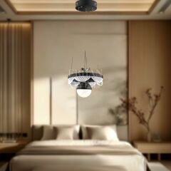 EASD-66 Kristal Siyah LED Avize