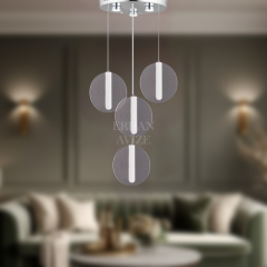 EAAD-89 4’lü Sarkıt Krom LED Avize