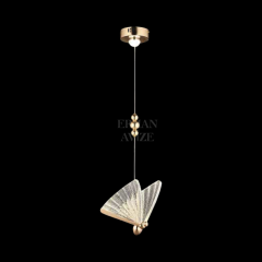 EAAD-82 Tekli Kristal Gold LED Avize