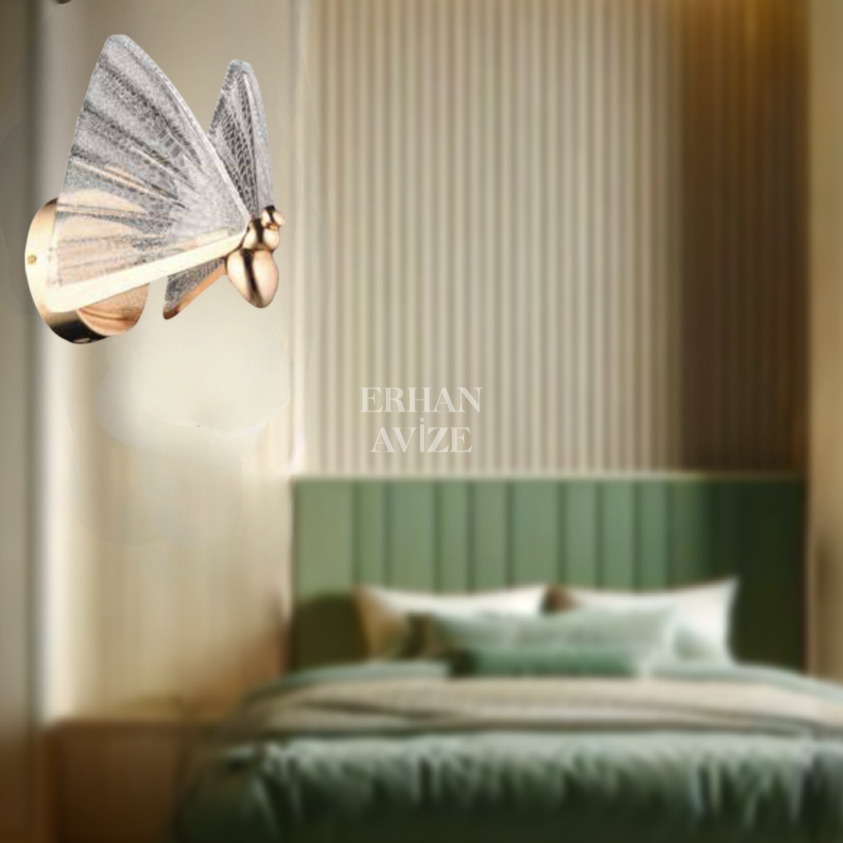 EAAD-82 Kristal Gold LED Aplik