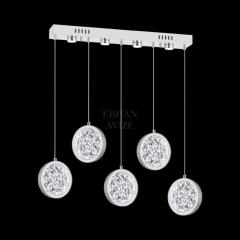 EAAD-90 YM 5’li Kristal Krom LED Sıralı Avize