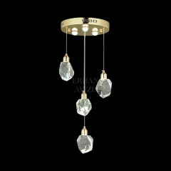 EAPV-127 4’lü Kristal Sarkıt Gold LED Avize