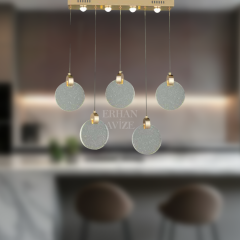 EAPV-123 YM Sıralı Gold LED Avize