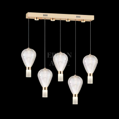 EASD-223 YM 5’li Sıralı Gold LED Avize