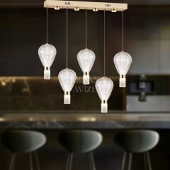 EASD-223 YM 5’li Sıralı Gold LED Avize