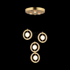EAAD-202 4’lü Sarkıt Gold Eskitme LED Avize