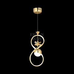 EAAD-16 Tekli Kristal Gold LED Avize