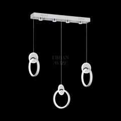 EASD-219 YM 3’lü Sıralı Krom LED Avize