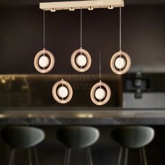 EAAD-202 YM 5’li Sıralı Rose LED Avize