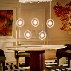 EAAD-202 YM 5’li Sıralı Rose LED Avize
