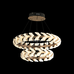 EASD-282 2 Katlı Kristal Gold LED Avize