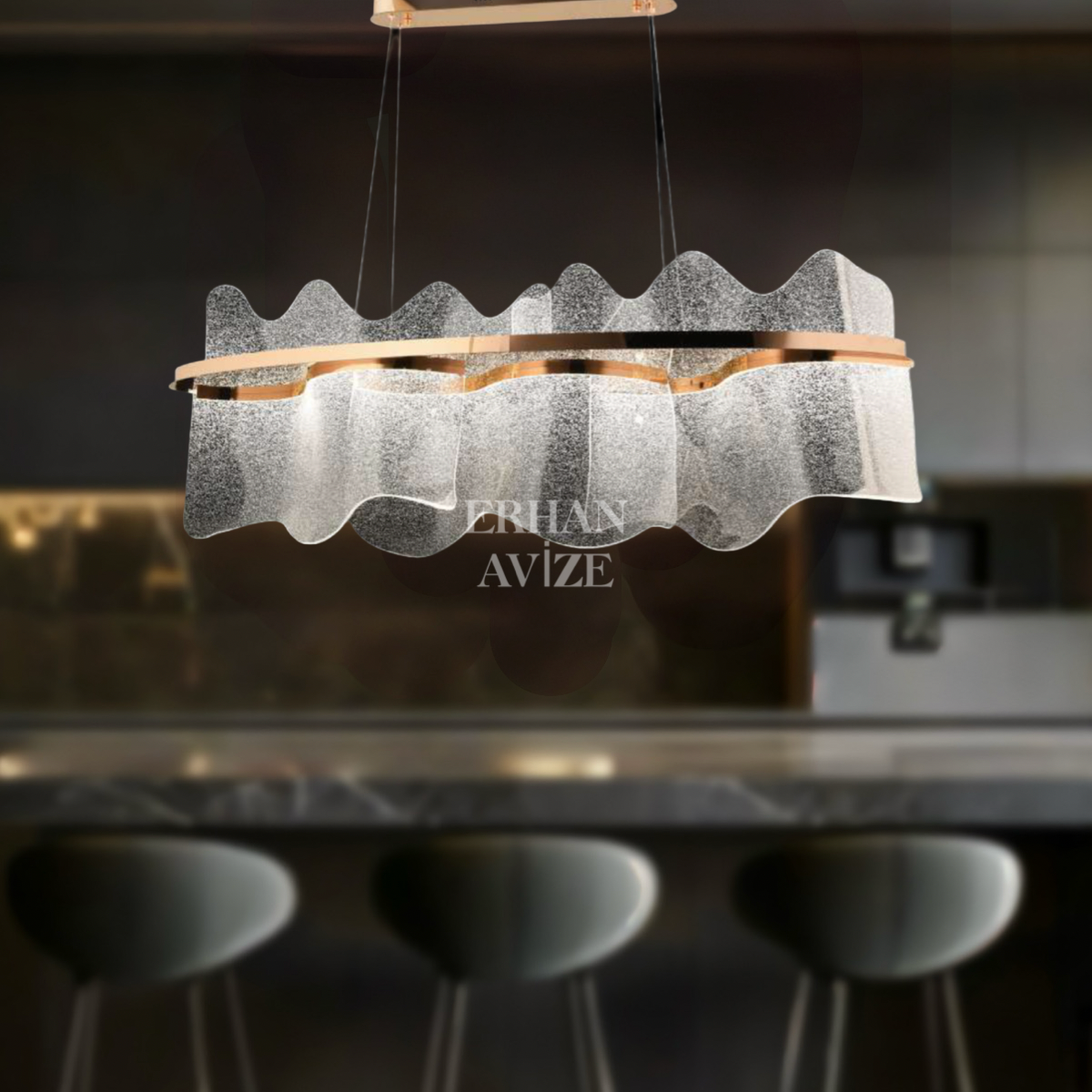 EASD-261 YM 130’luk Gold LED Avize