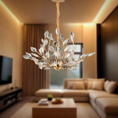 EASD-325 6+5’li Kristal Gold LED Avize