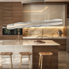 EASD-258 YM Kristal Fırçalanmış Nikel LED Avize