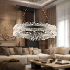 EASD-258 60’lık Kristal Fırçalanmış Nikel LED Avize