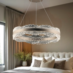 EASD-258 60’lık Kristal Fırçalanmış Nikel LED Avize