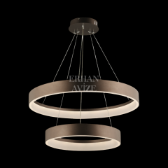 EASD-275 2 Katlı Şampanya Bronz LED Avize
