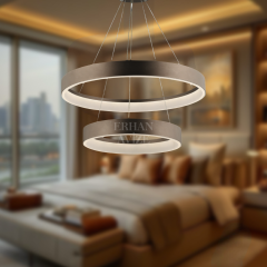 EASD-275 2 Katlı Şampanya Bronz LED Avize