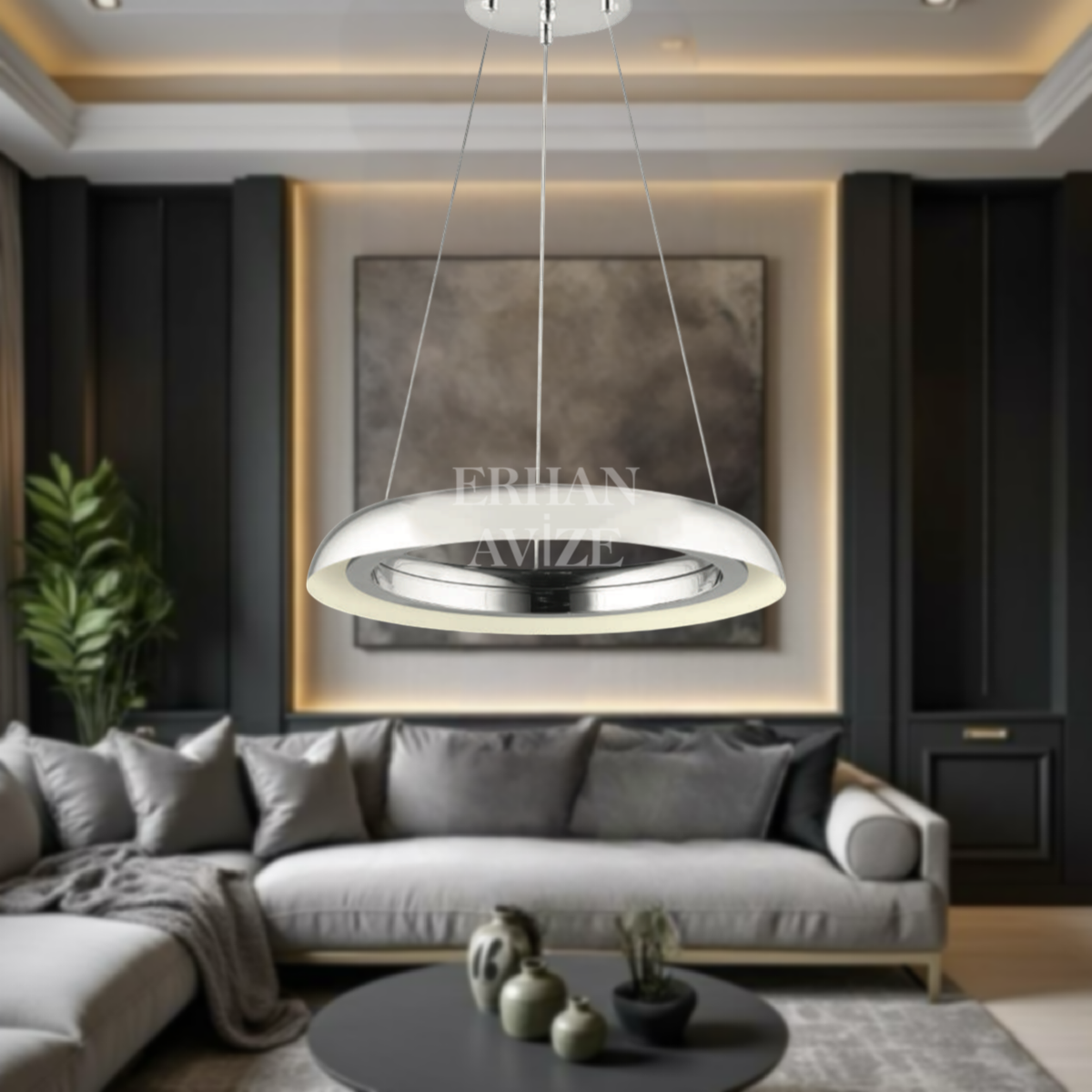 EASD-256 40’lık Krom LED Avize