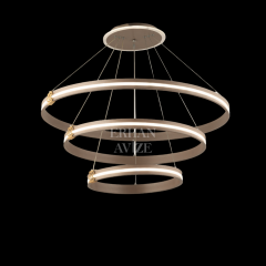 EASD-313 3 Katlı Sarkıt Saten Bronz LED Avize