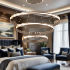EASD-313 3 Katlı Sarkıt Saten Bronz LED Avize